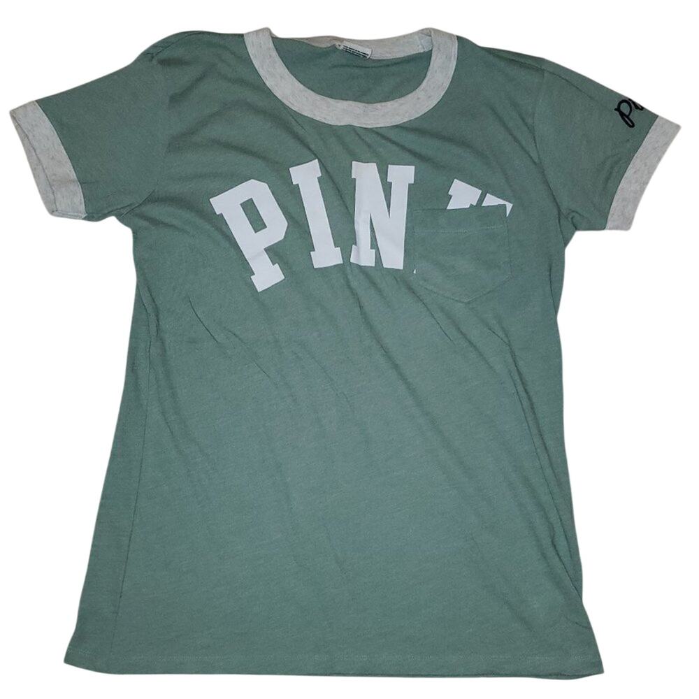 Victoria Secret Pink short Sleeve Shirt, Pocket Sz. Small